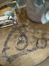 Open Heart Cat Necklace