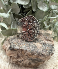 Vintage Silver-Plated Arbutus Spoon Ring