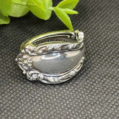 Vintage Silver-Plated Nassau / Fleur de Lis Spoon Ring