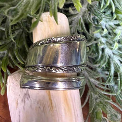 Vintage Sterling Silver Spring Glorry Wrapped Spoon Ring