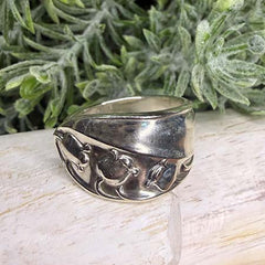 Vintage Sterling Silver Lily of the Valley Spoon Ring