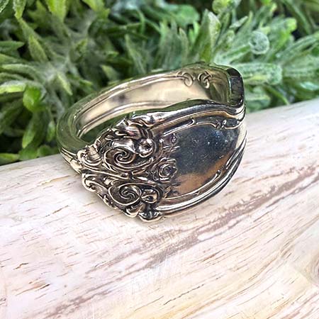 Vintage Sterling Silver Melrose Spoon Ring