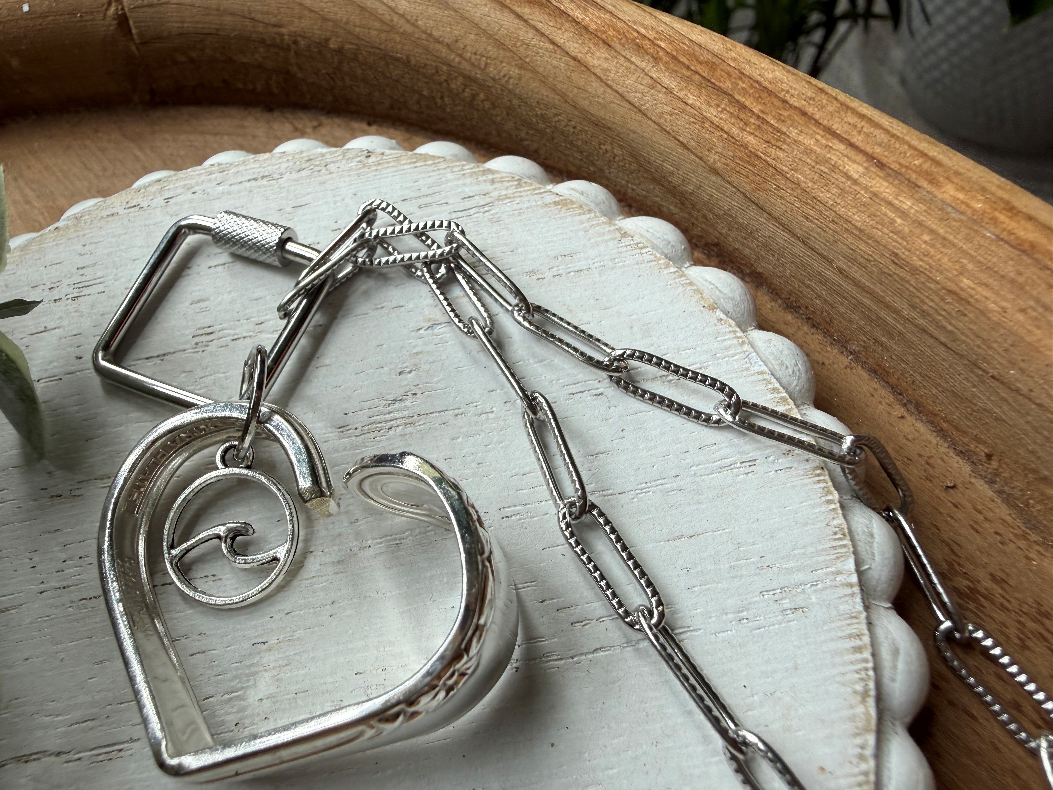 Open Heart Waves Necklace