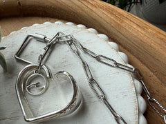 Open Heart Waves Necklace