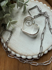 Open Heart Waves Necklace